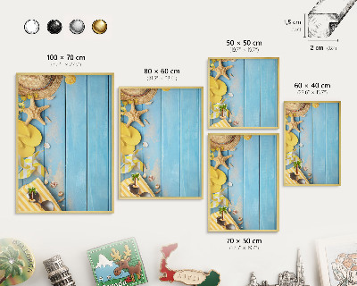 Pizarra magnética de pared en color oro Ambiente playero