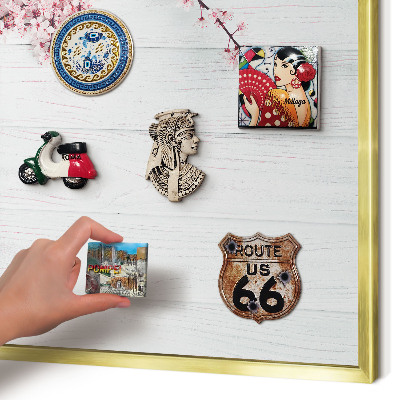 Pizarra magnética de pared en color oro Elegancia floreciente