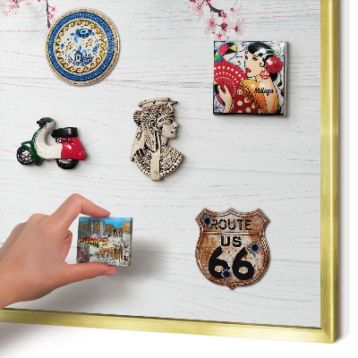 Pizarra magnética de pared en color oro Elegancia floreciente