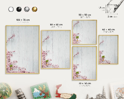 Pizarra magnética de pared en color oro Elegancia floreciente