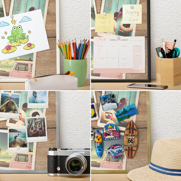 Tablero para imanes decorativo con marco dorado Nostalgia navideña