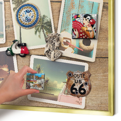 Tablero para imanes decorativo con marco dorado Nostalgia navideña