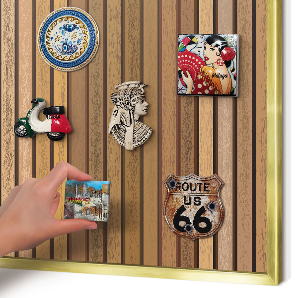 Tablero para imanes decorativo con marco dorado Cinturones térmicos