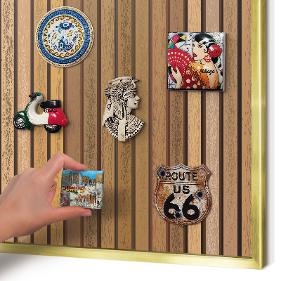 Tablero para imanes decorativo con marco dorado Cinturones térmicos
