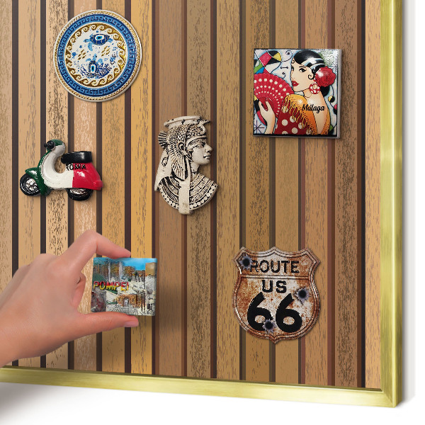 Tablero para imanes decorativo con marco dorado Cinturones térmicos
