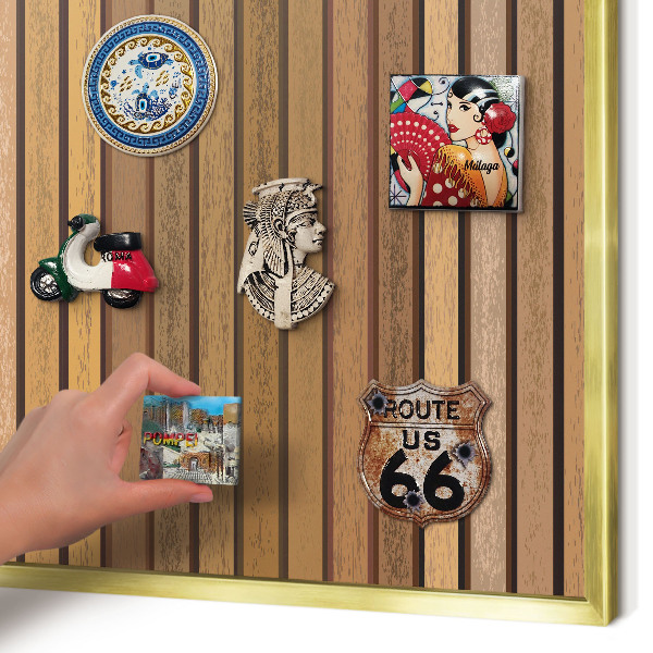 Tablero para imanes decorativo con marco dorado Cinturones térmicos