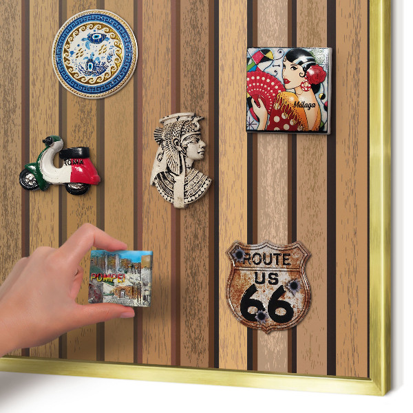 Tablero para imanes decorativo con marco dorado Cinturones térmicos
