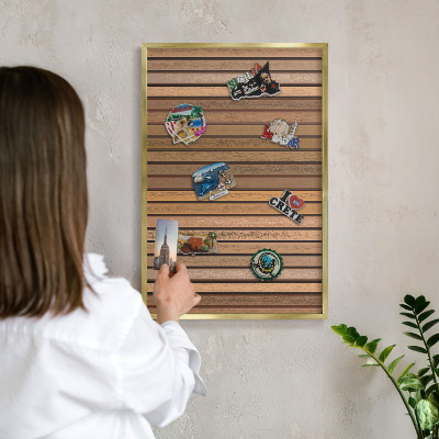 Tablero para imanes decorativo con marco dorado Cinturones térmicos