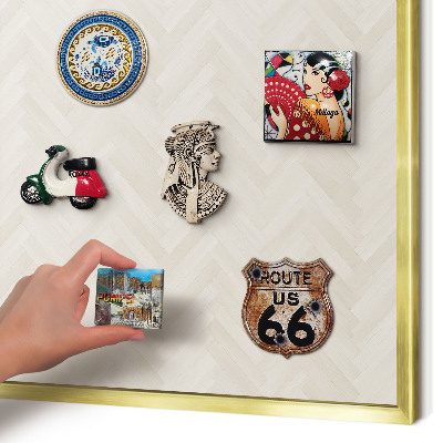 Pizarra magnética de pared en color oro Espiga sutil