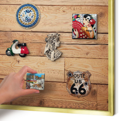 Pizarra magnética de pared en color oro Tablas de madera