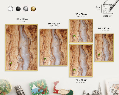 Tablero para imanes decorativo con marco dorado Elegancia de madera