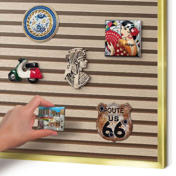Pizarra magnética de pared en color oro Estructura tranquila