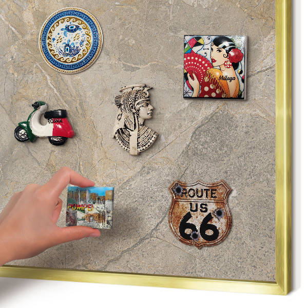 Pizarra magnética de pared en color oro Piedra beige