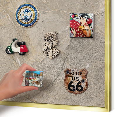 Pizarra magnética de pared en color oro Piedra beige