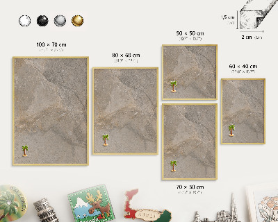 Pizarra magnética de pared en color oro Piedra beige