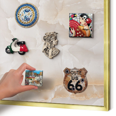 Pizarra magnética de pared en color oro Ondas sutiles