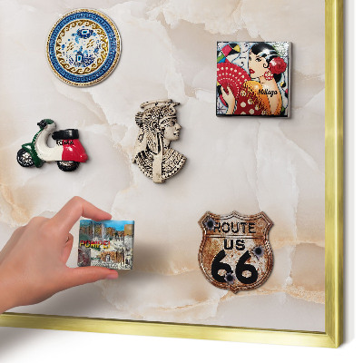 Pizarra magnética de pared en color oro Ondas sutiles