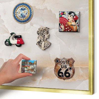 Pizarra magnética de pared en color oro Ondas sutiles