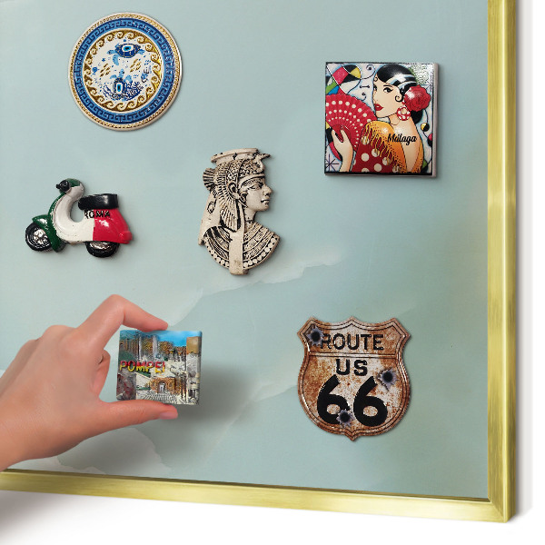 Tablero para imanes decorativo con marco dorado Armonía pacífica