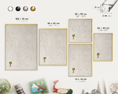 Tablero para imanes decorativo con marco dorado Fondo delicado