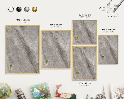 Pizarra magnética de pared en color oro Textura de piedra