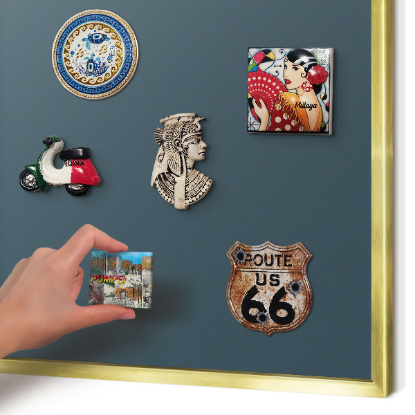 Pizarra magnética de pared en color oro Turquesa