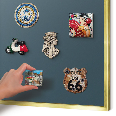 Pizarra magnética de pared en color oro Turquesa