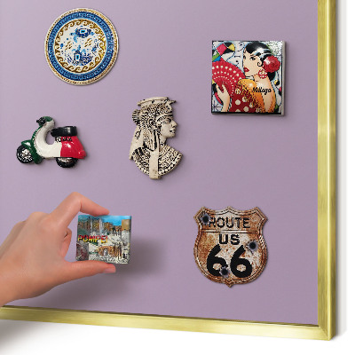Pizarra magnética de pared en color oro Morado lila