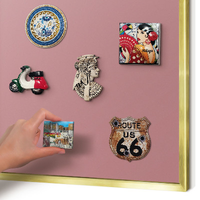 Pizarra magnética de pared en color oro Rosa empolvado