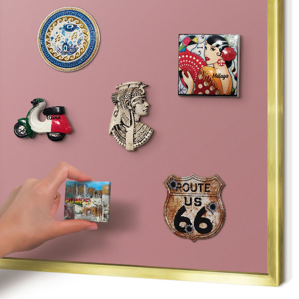 Pizarra magnética de pared en color oro Rosa empolvado