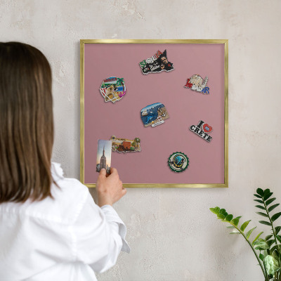 Pizarra magnética de pared en color oro Rosa empolvado