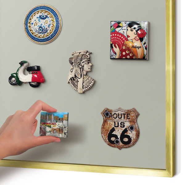 Pizarra magnética de pared en color oro Gris neutro