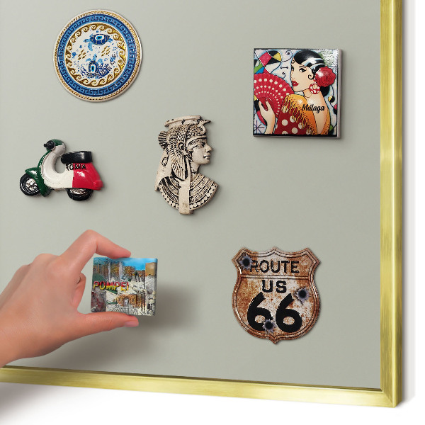 Pizarra magnética de pared en color oro Gris neutro