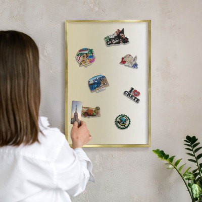Pizarra magnética de pared en color oro Degradado crema