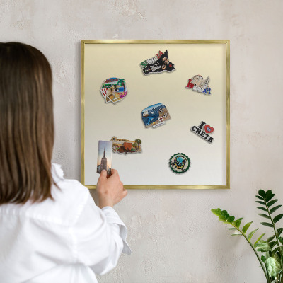 Pizarra magnética de pared en color oro Degradado crema