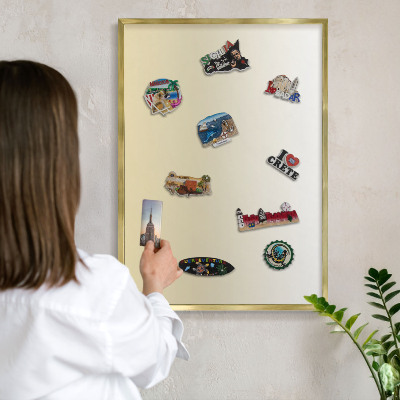 Pizarra magnética de pared en color oro Degradado crema