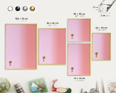Pizarra magnética de pared en color oro Degradado delicado