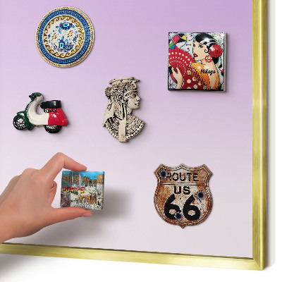 Tablero para imanes decorativo con marco dorado Gradiente sutil