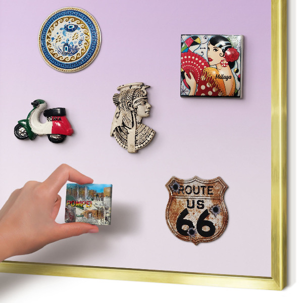 Tablero para imanes decorativo con marco dorado Gradiente sutil