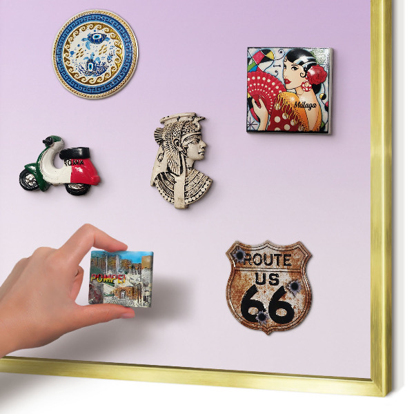 Tablero para imanes decorativo con marco dorado Gradiente sutil