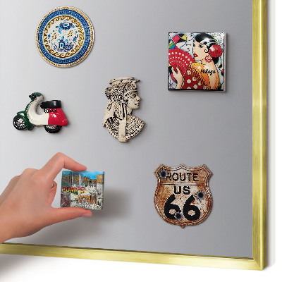 Tablero para imanes decorativo con marco dorado Degradado gris