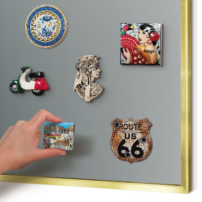 Pizarra magnética de pared en color oro Degradado azul
