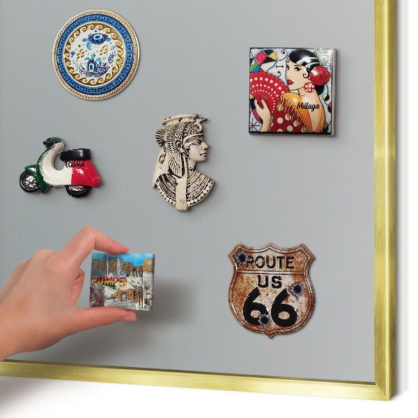 Pizarra magnética de pared en color oro Degradado azul