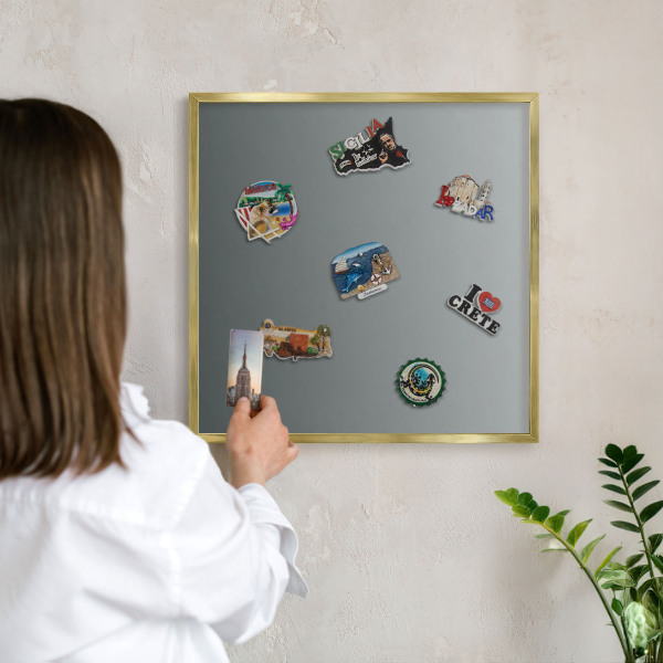 Pizarra magnética de pared en color oro Degradado azul