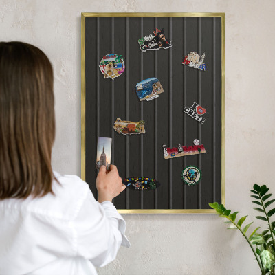 Pizarra magnética de pared en color oro Textura del panel