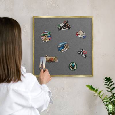 Pizarra magnética de pared en color oro Textura gris