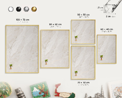 Pizarra magnética de pared en color oro Elegancia cremosa