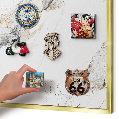 Pizarra magnética de pared en color oro Efecto mármol