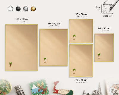 Pizarra magnética de pared en color oro Armonía cremosa