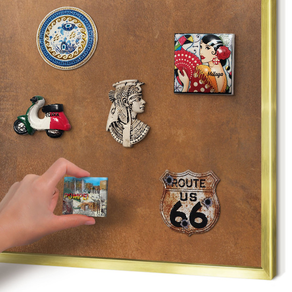 Pizarra magnética de pared en color oro Textura marrón